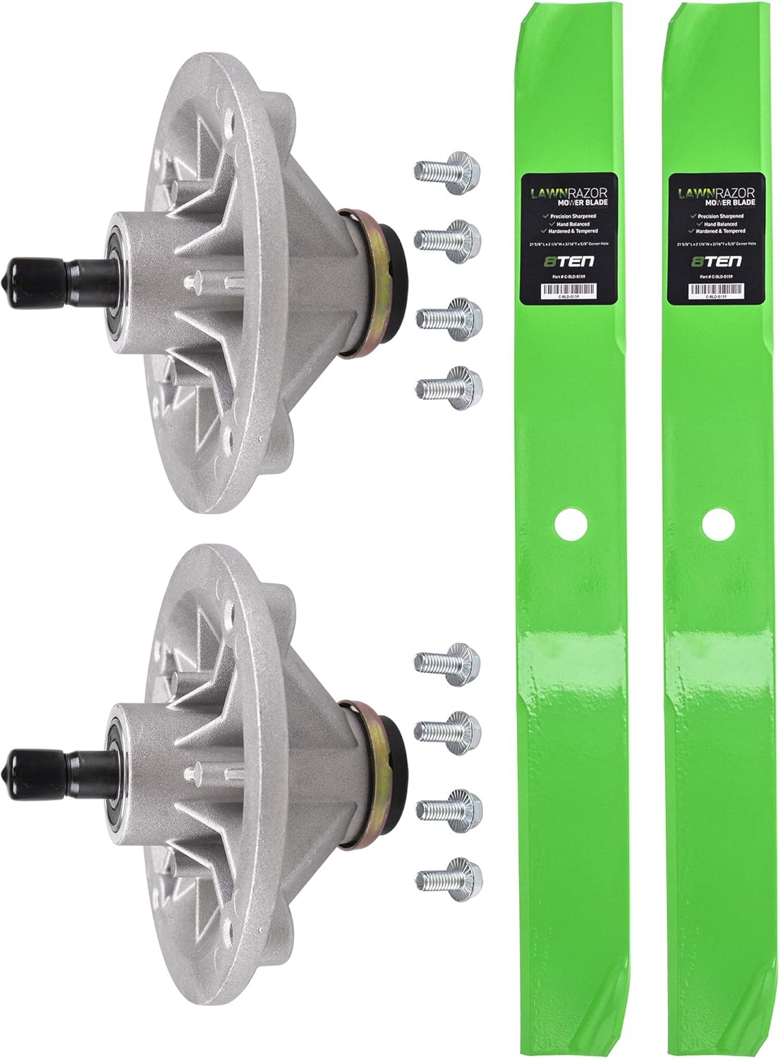 8TEN Spindle MediumLift Blade Kit for Toro 42 inch Cut