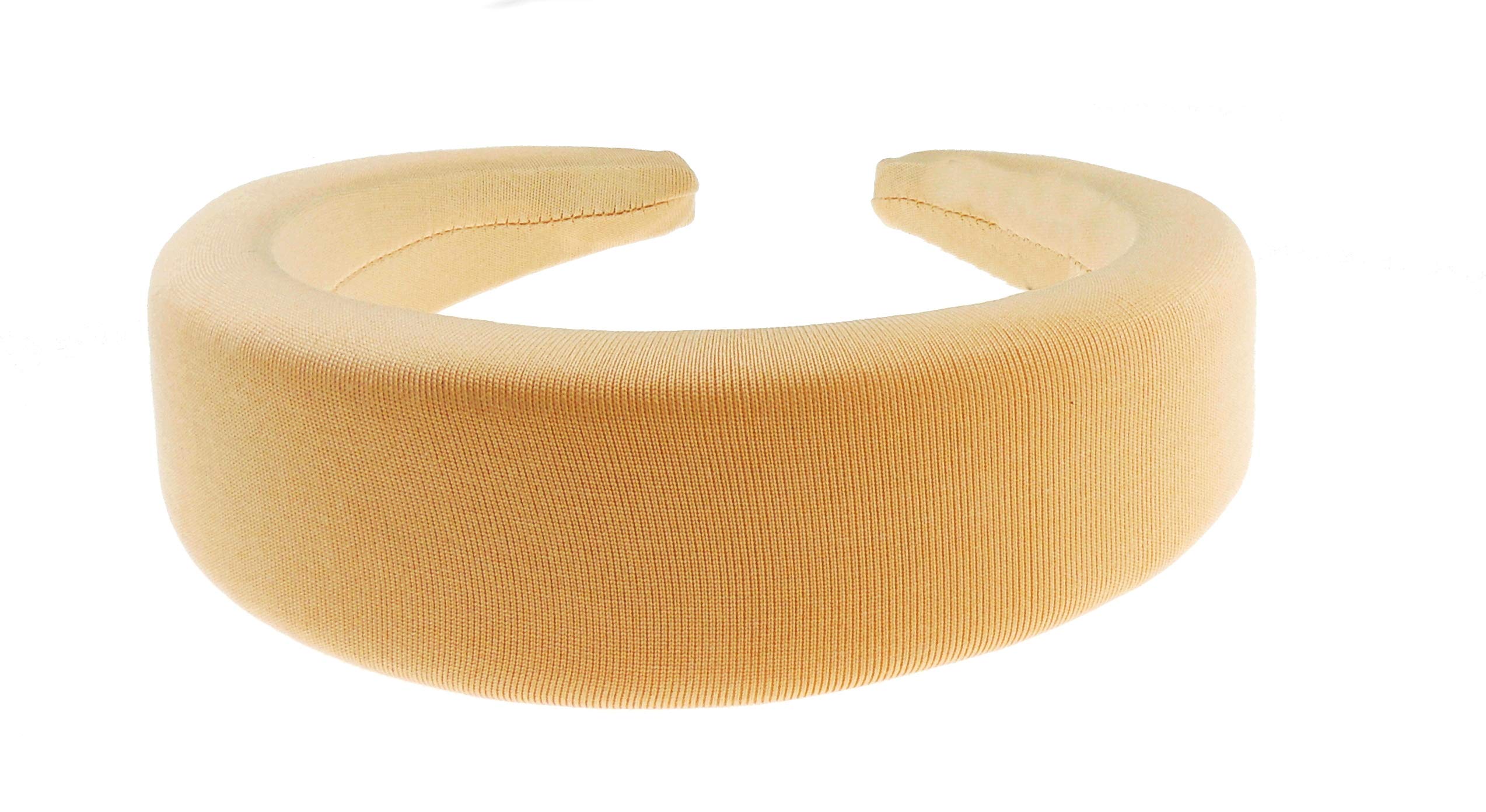 Jersey Fabric Padded High Thick Turban Extra Wide Thick Evening Summer Boho Vintage Headband Alice Band Women,Alice Band,Hair Accessories Hairband Christmas Birthday Wedding Bridesmaid (Gold)