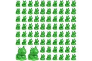 ROMROC 220PCS Mini Resin Frog Tiny Frog Garden Decor Miniature Green Frog Figures for Moss Landscape Decoration DIY Crafts Terrariums Dollhouse Gift Hide and Seek Prank