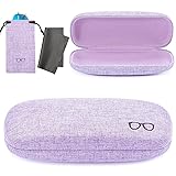 Vemiss Hard Shell Eyeglasses Case Soft Linen