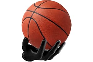 MillMB Handmade Secure Wall Mount Basketball Display Hand Basketball Holder for Garage Man Cave Furniture Basketball Stand Display Ball Display Case Wall Storage for Basketball Football