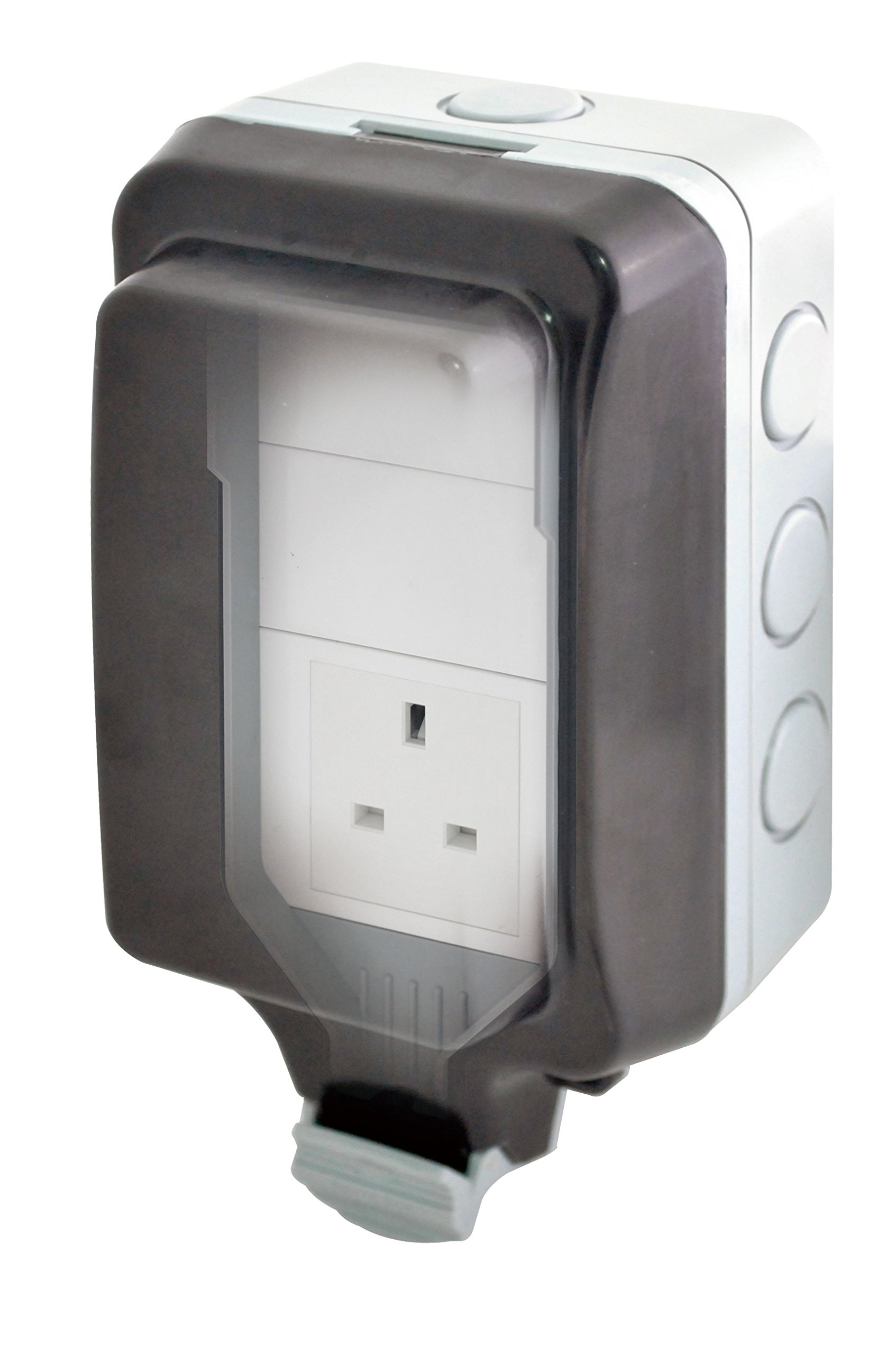 Masterplug Nexus Storm Single Outdoor Weatherproof Unswitched Socket