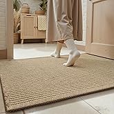Jute Front Door Mat Indoor Entrance Indoor Door Mat Rugs for Entryway Entry Entrance Mats Inside Doormat Welcome Mats Boho 17"X30" Small