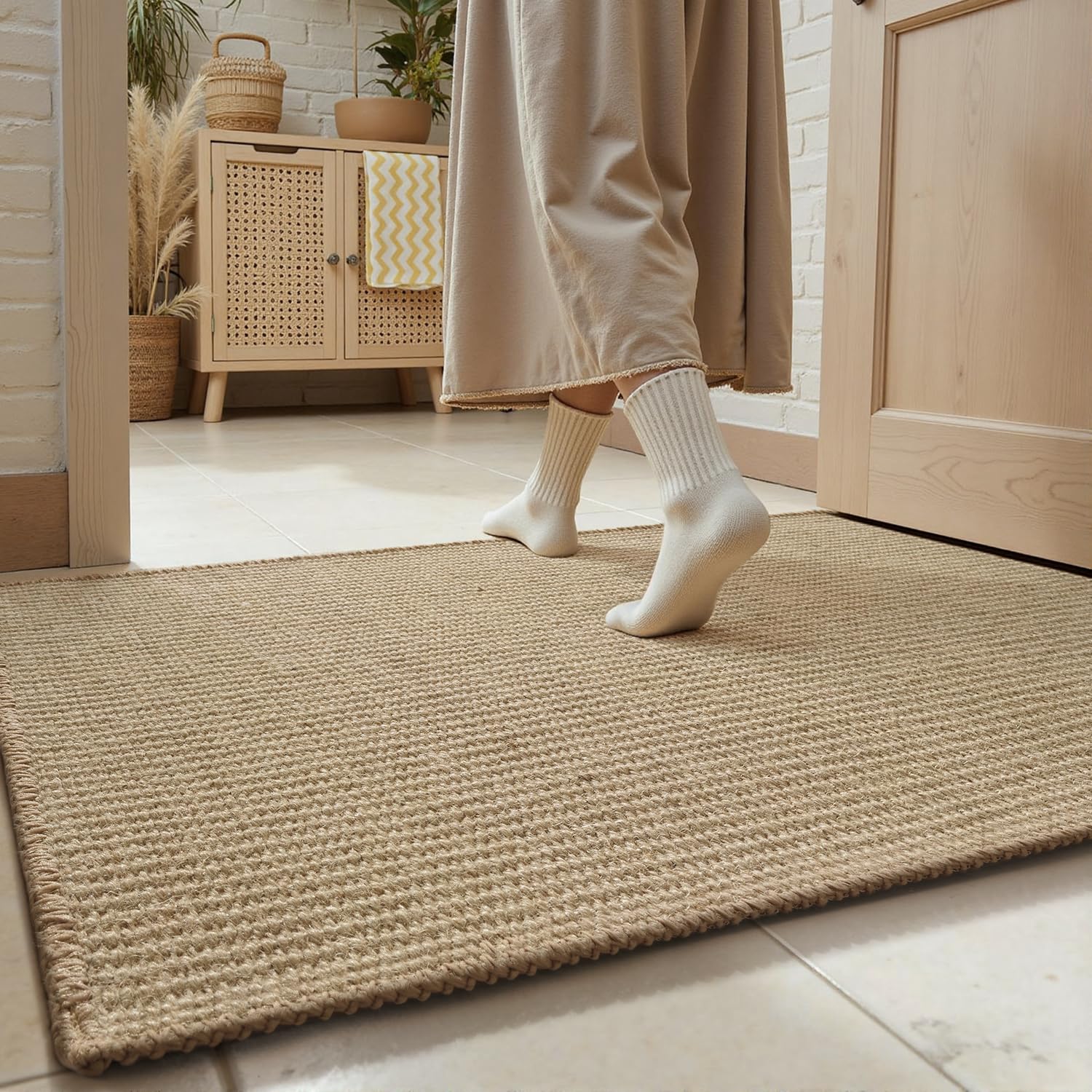 Jute Front Door Mat Indoor Entrance Indoor Door Mat Rugs for Entryway Entry Rug Mats Entrance Rug Inside Doormat Welcome Mats Boho 17