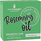 Rosemary Oil for Hair Growth Shampoo Bar. Eco-Friendly,No Harsh Chemicals, Color Safe, pH Balanced. Solid Shampoo Bar Equal to 3 Liquid Bottles. Zero Plastic, USA Made, Strengthening & Dry Hair Relief
