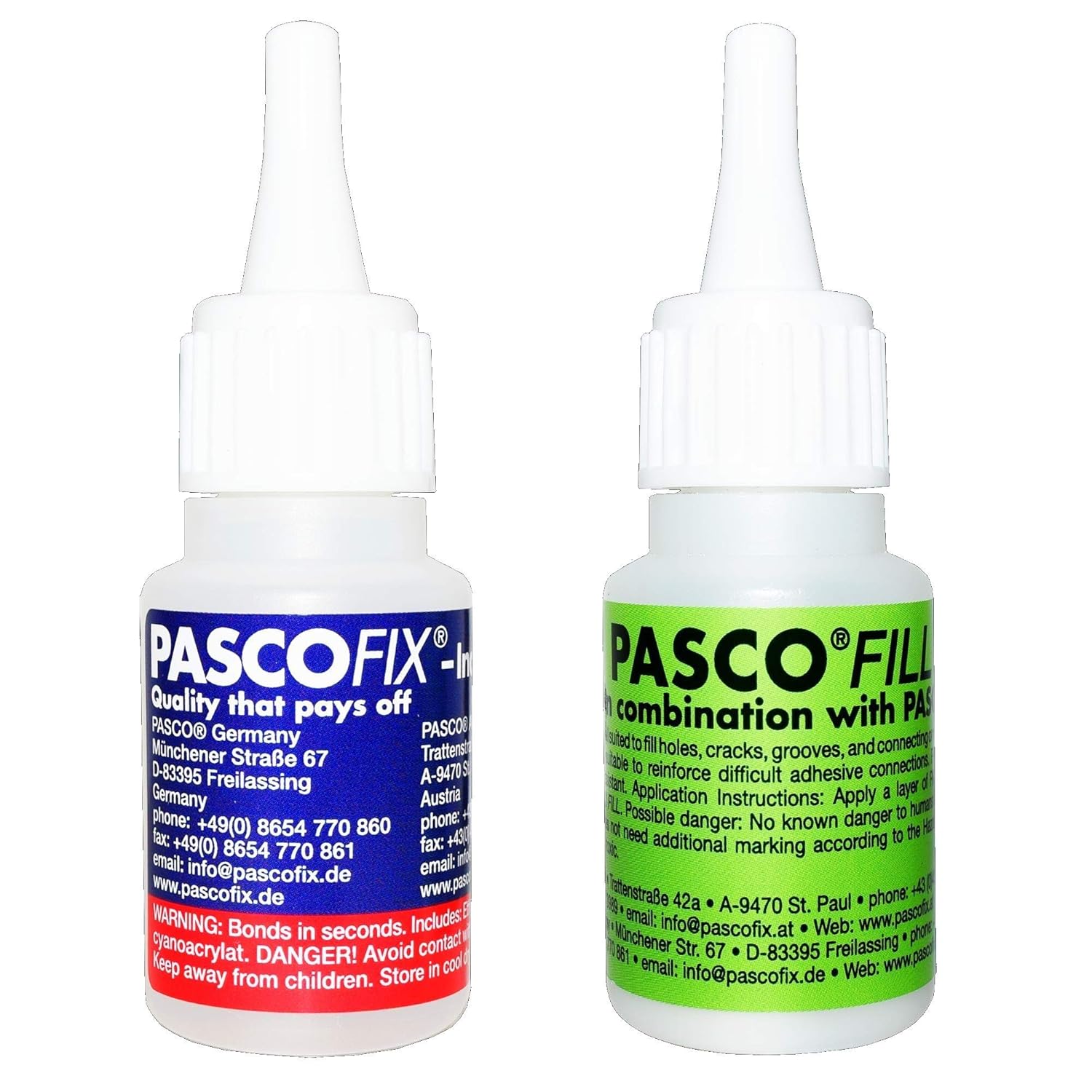 Pasco Strongest Glue for All Materials Metal Repair Glue Plastic Repair Glue Ceramic Repair Glue Shoe Repair Glue Industrial Glue Thin CA Adhesive Bumper Crack Repair Kit CA Glue Kit Thin CA Glue