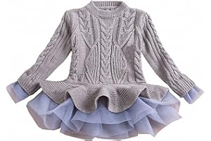 WEONEDREAM Girl Winter Long Sweater Dress