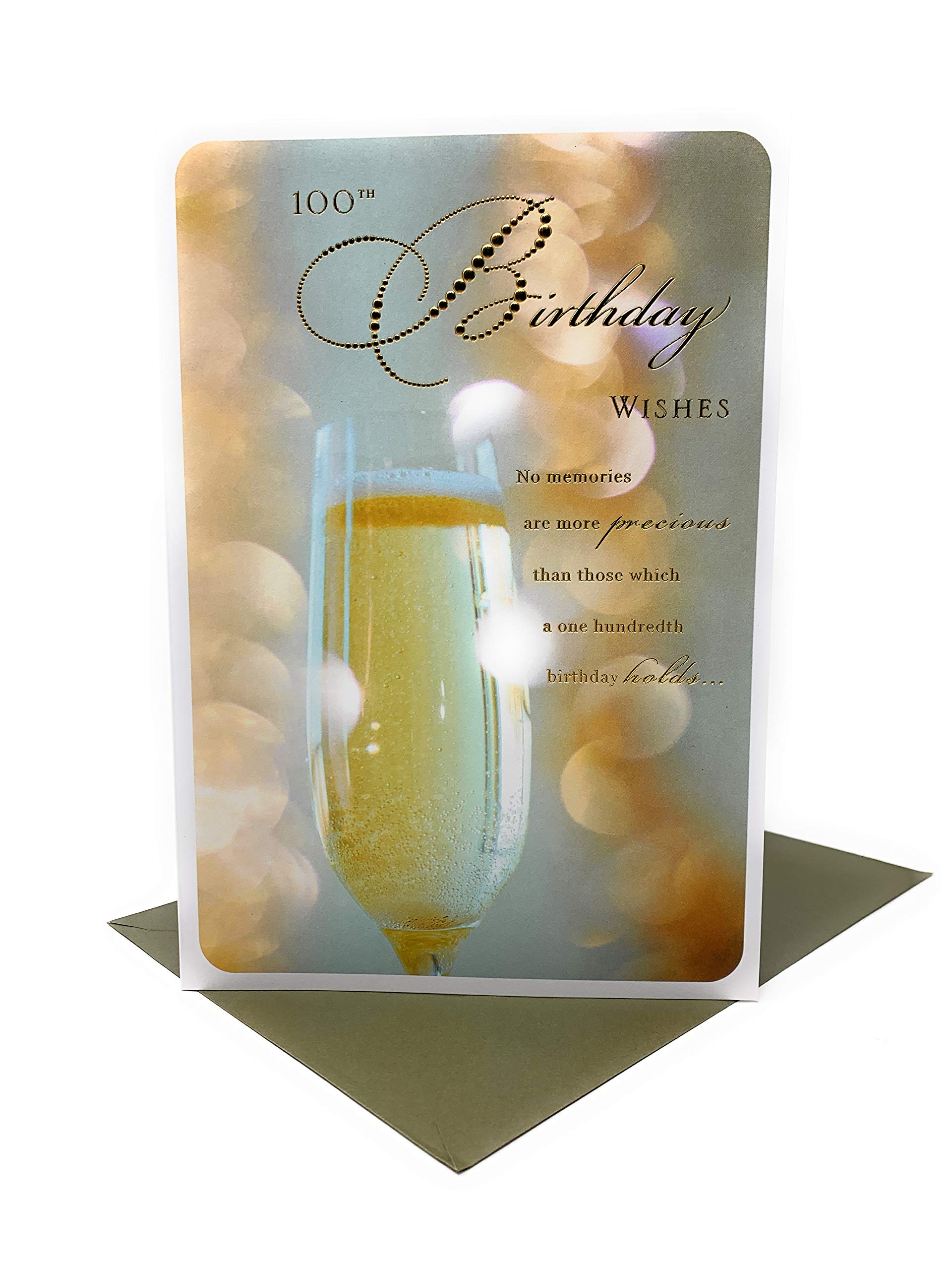 100th Birthday Unisex '100TH Birthday Wishes' HALLMARK Papyrus 25504503 Medium