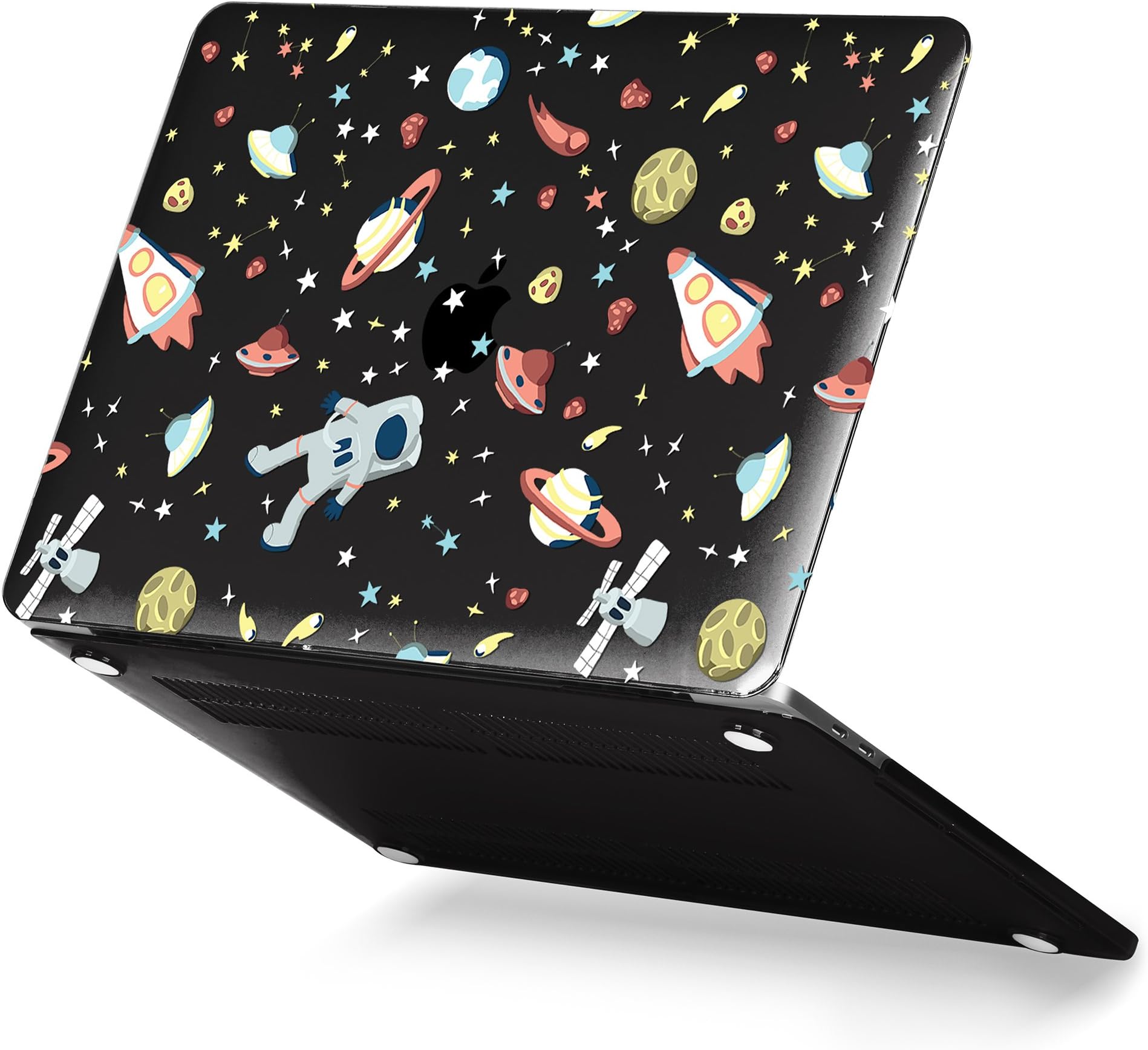 GMYLE MacBook Pro 13 Inch Case 2015 A1502 NO CD ROM, Soft-Touch Plastic Hard Black Clear Cover for Apple Mac Pro 13" Retina Display Older Version A1425 2016 2017 Release - Space Walk Between Stars