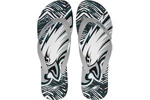 Zubaz NFL Zebra Print Flip Flops – Officially Licensed Unisex Sandals with Team Logo & Colors