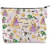 WZMPA Princess Hair & Sun Cosmetic Bag Fairy Tales Fans Gift You Are Braver Stronger Beautiful Than You Know Hair Movie Makeup Zipper Pouch Bag (Hair Princess)