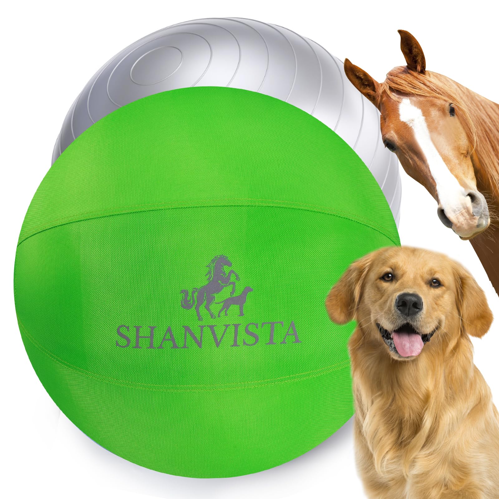 Photo 1 of Herding Ball for Dogs 22" - Heavy Duty Herding Ball for Australian Shepherds & Border Collies - Durable Training Toy for Medium/Large Breeds - Outdoor & Backyard Play (Green)