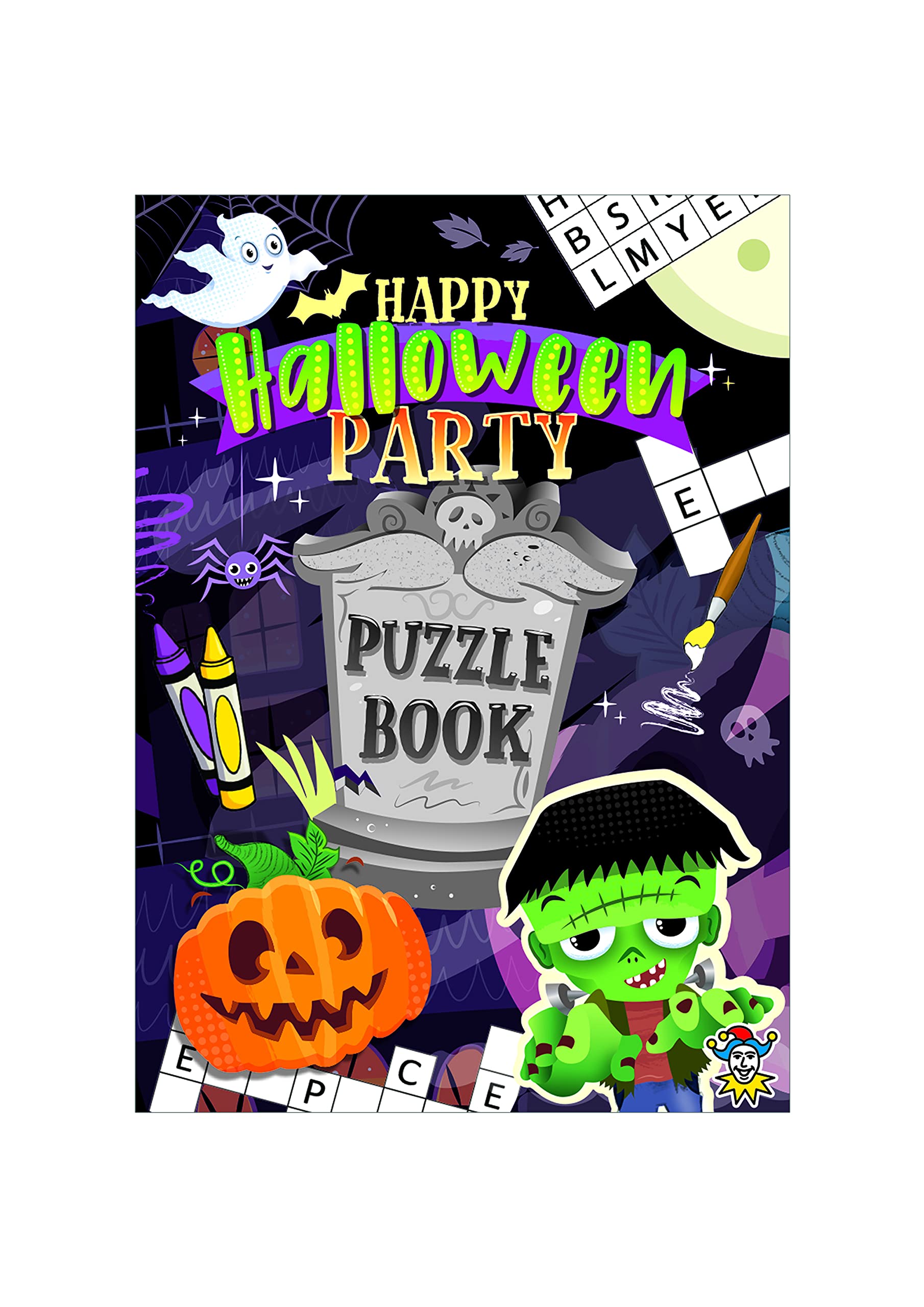 HENBRANDT 12x Mini Halloween Puzzle Books for Children A6 Activity Book Word Puzzle Colouring Fun Trick or Treat Party Bag Fillers Halloween Loot Bag Lucky Dip Favours for Boys and Girls