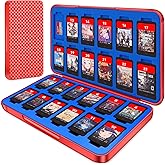 Switch Game Holder Case with 24 Cartridge Slots and 24 Micro SD Card Storage, Slim Portable Game Organizer Traveler Gift Accessories with Magnetic Closure, Protective Hard Shell and Soft Lining