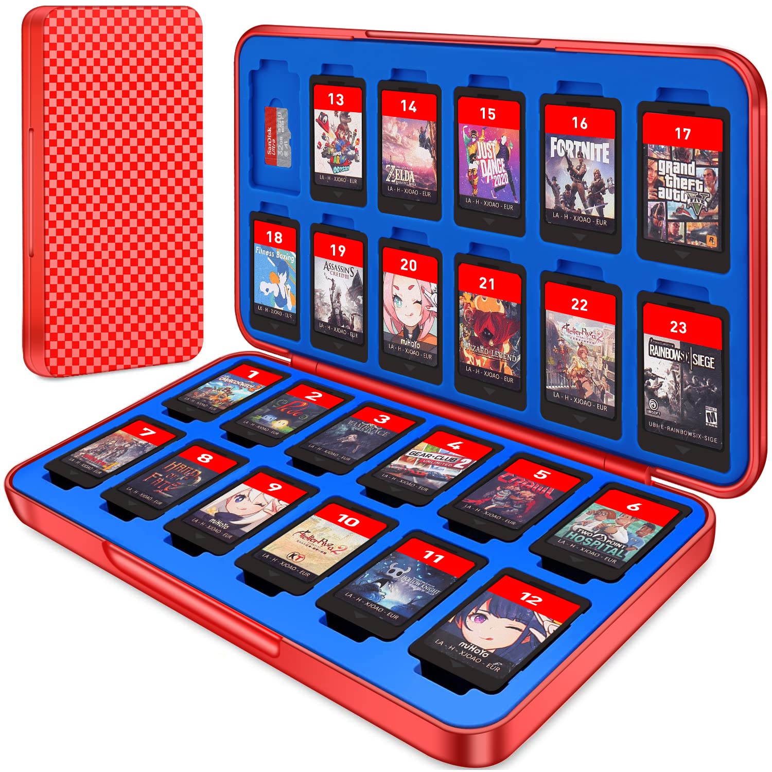 Switch Game Holder Case with 24 Cartridge Slots and