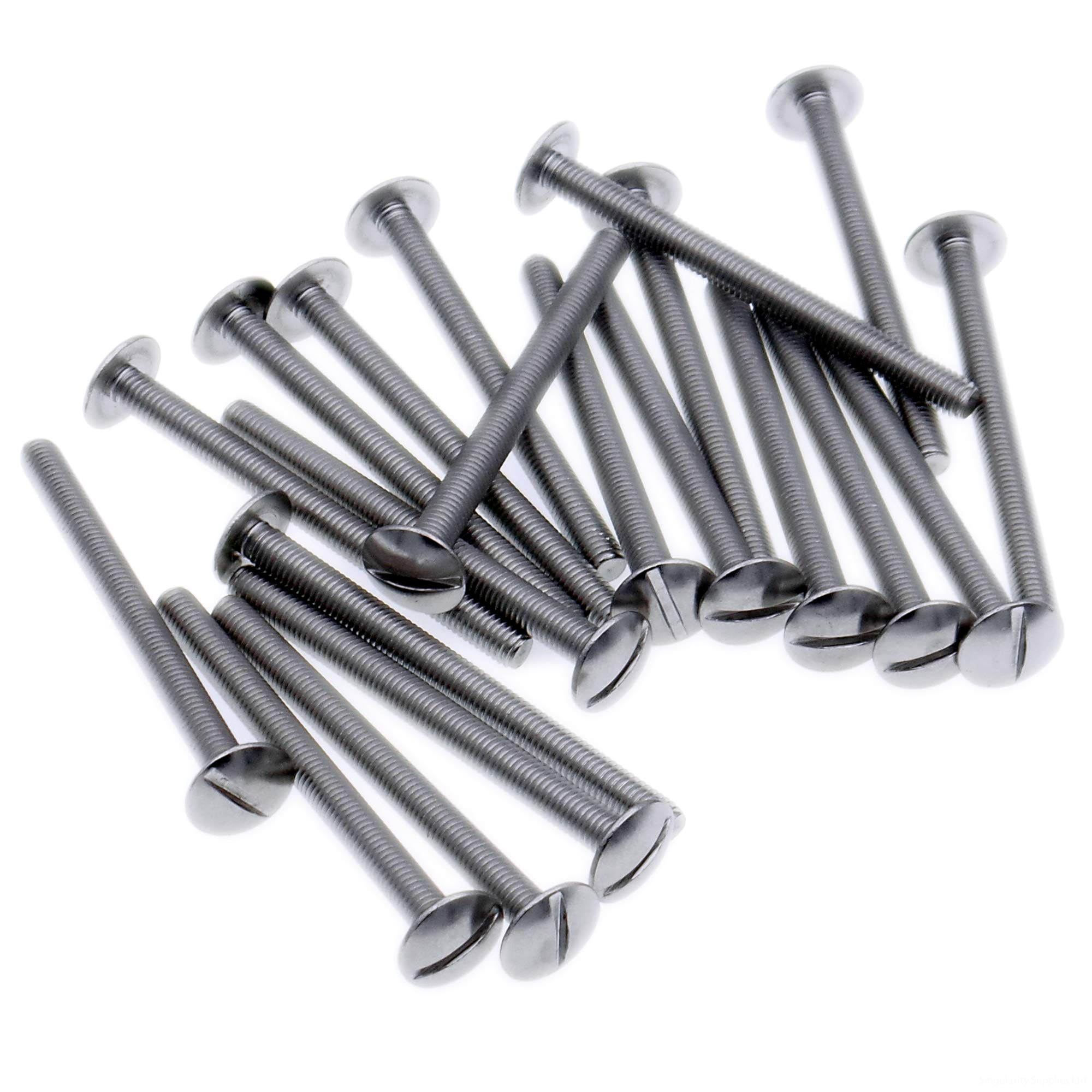 M6 (6mm x 8mm) Slot Mushroom Machine Screw (Bolt) - Stainless Steel (A2) (Pack of 20)