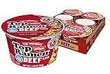 Nissin Top Ramen Bowl Ramen Noodle Soup, Beef, 3.28