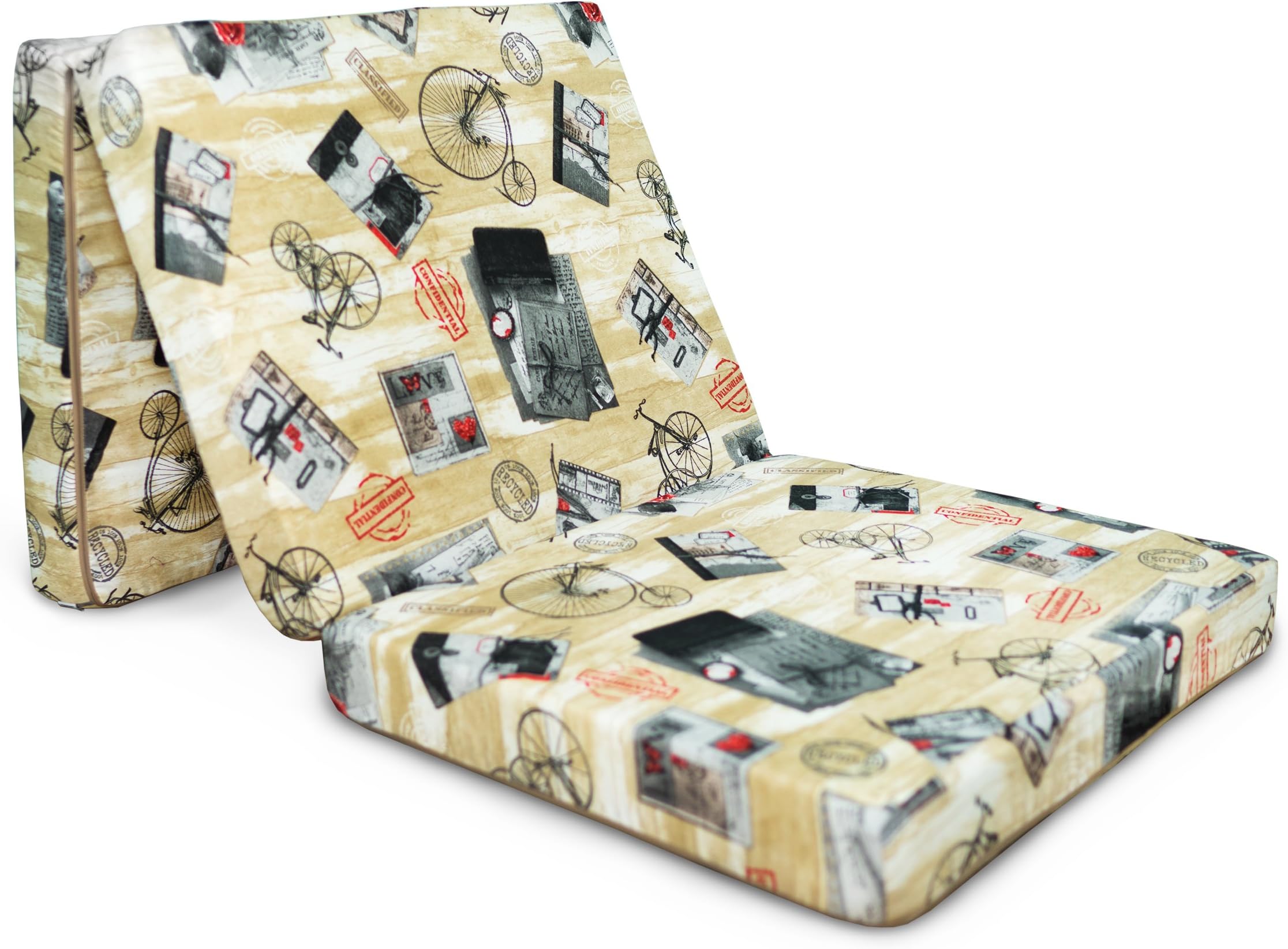 Fold Out Guest Chair Z Bed Futon Folding Mattress Size and colour choice M10 (Press)