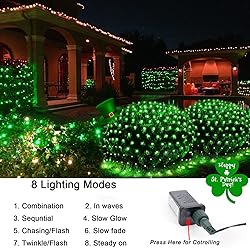 OYCBUZO 360LED Green Net Lights Outdoor, 21ft x 5ft