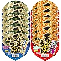 Menraku Udon Soup Variety Packs, Tempura & Hakata-Style Agodashi Flavor (Pack of 12)