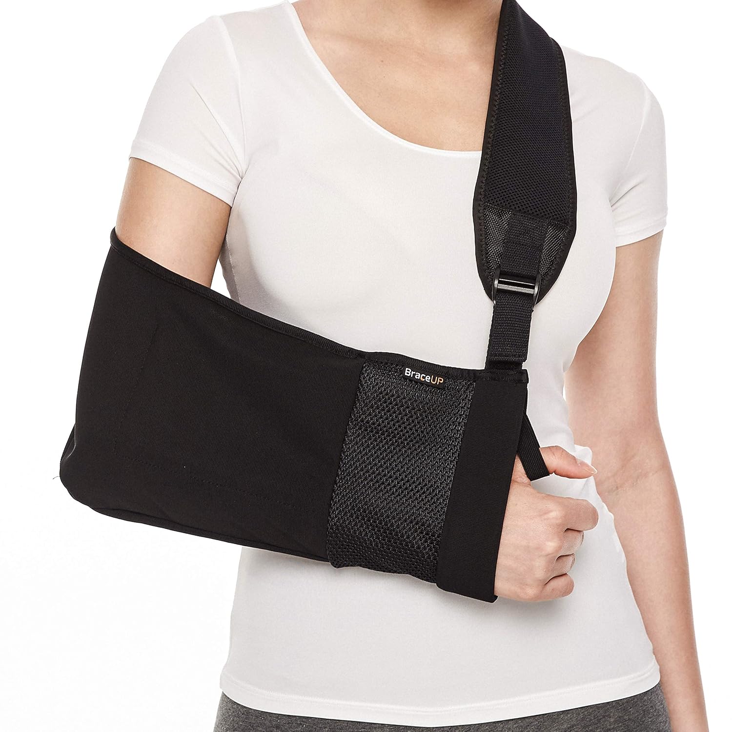 BraceUP Arm Sling Adjustable Arm Support for Broken Fractured Arm and Elbow: Industrial & Scientific