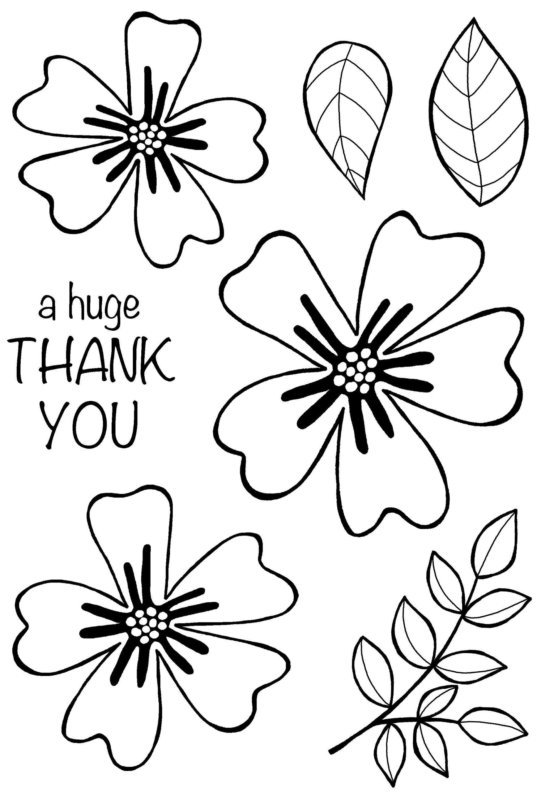 Woodware Craft Collection Jane Gill Clear Magic Stamp Set-Bold Blooms-Amanda, Polymer, 10.5 x 17.5 cm