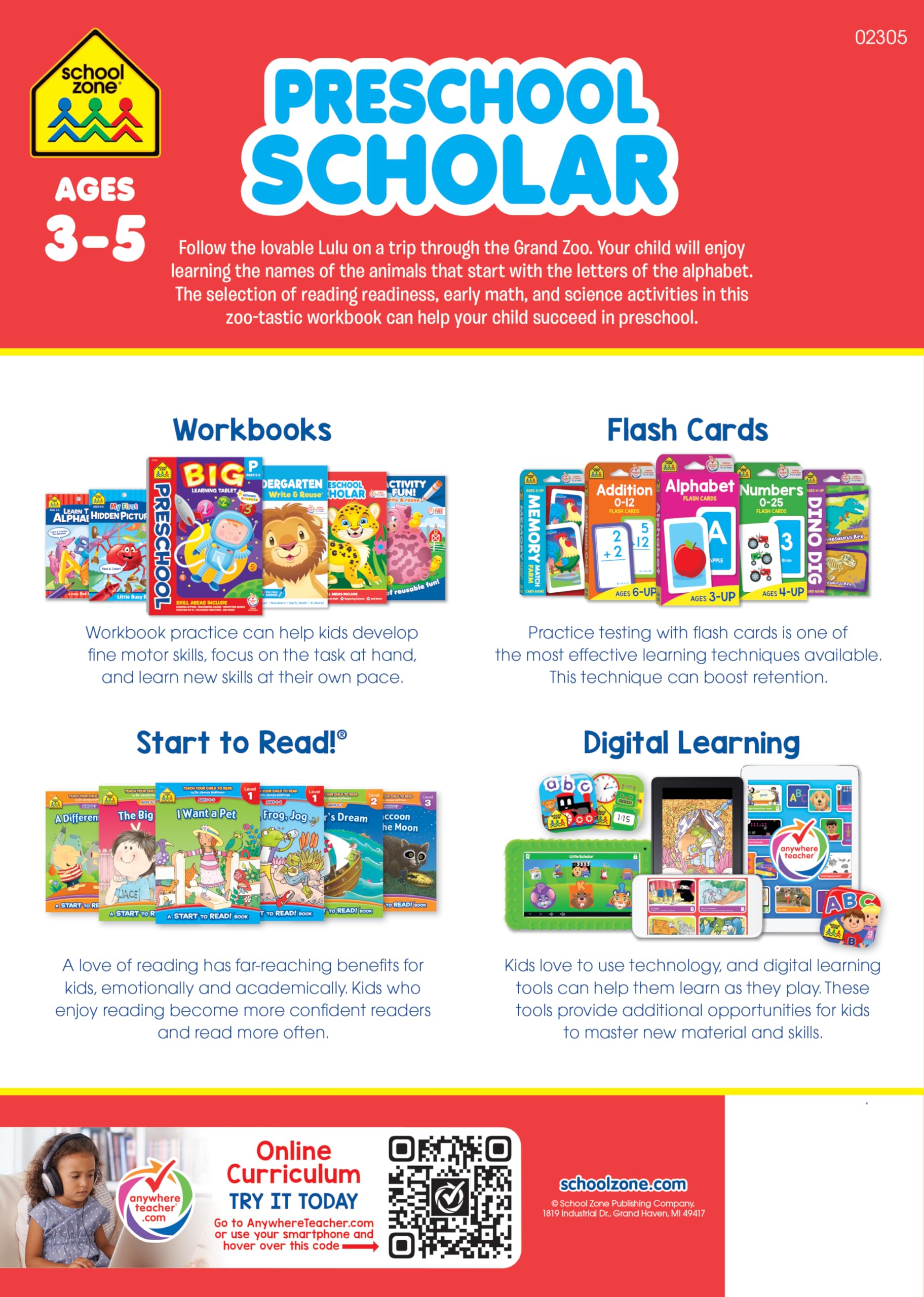 School Zone Preschool Scholar Workbook: 64 Pages, Pre-K, Kindergarten, Beginner Reading, Early Math, Science, ABCs, Writing, Problem Solving, Ages 3-5 School Zone Preschool Scholar Workbook: 64 Pages, Pre-K, Kindergarten, Beginner Reading, Early Math, Science, ABCs, Writing, Problem Solving, Ages 3-5 Paperback