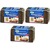 Mestemacher Pumpernickel Bread, 17.6 Oz &ndash; Authentic German Whole Rye Pumpernickel Bread, Dense European Bread, High Fiber, Non-GMO, Ready to Eat, Long Shelf Life (Pack of 3)