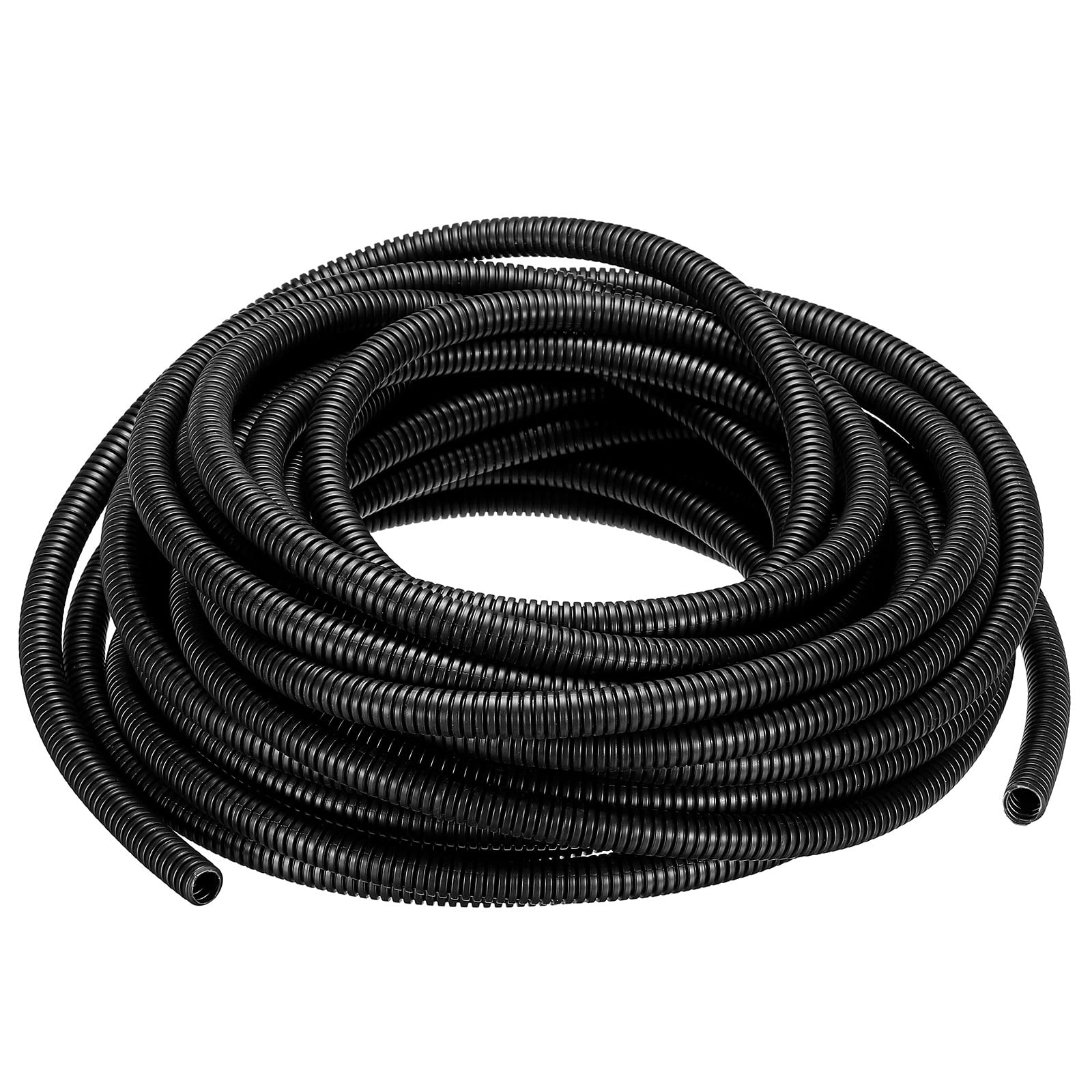DMiotech 11.5mmx8.5mmx13.0m PP Non-Split Corrugated Tubing Indoor Outdoor Cord Management for Wrap Tidy Office Garden