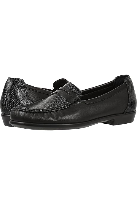 sas black loafers