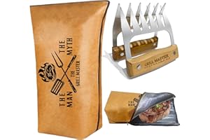 LEWARAN Smoker Accessories BBQ Blanket with Meat Claw Gifts for Men Christmas, Resting Bag for BBQ Smoking, Stainless Steel Shredder Claws for Pork, Chicken for Indoor Outdoor on Birthday