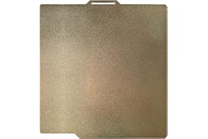 TIOPY Double Sided Textured PEI Build Plate 257x257mm,for Bambu Lab X1C/X1/X1E/P1P/P1S/A1, Removable Heated Bed Spring Steel Flexible Platform, Golden
