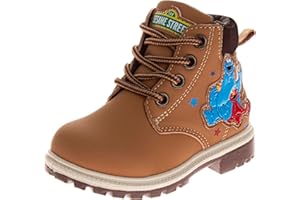 Sesame Street Boots Ankle High Workboot - Trekking Walking Climbing Hiking Boot (Sizes: 5-10 Toddler / 11 Little Kid)