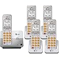 AT&T 5-Handset DECT 6.0 Cordless Home Phone with LCD Display, Lighted Keypad, Caller ID/Call Waiting, Simulated Full-Duplex Handset Speakerphone, Eco Mode, Voicemail Key, Quiet Mode, Intercom: EL51503