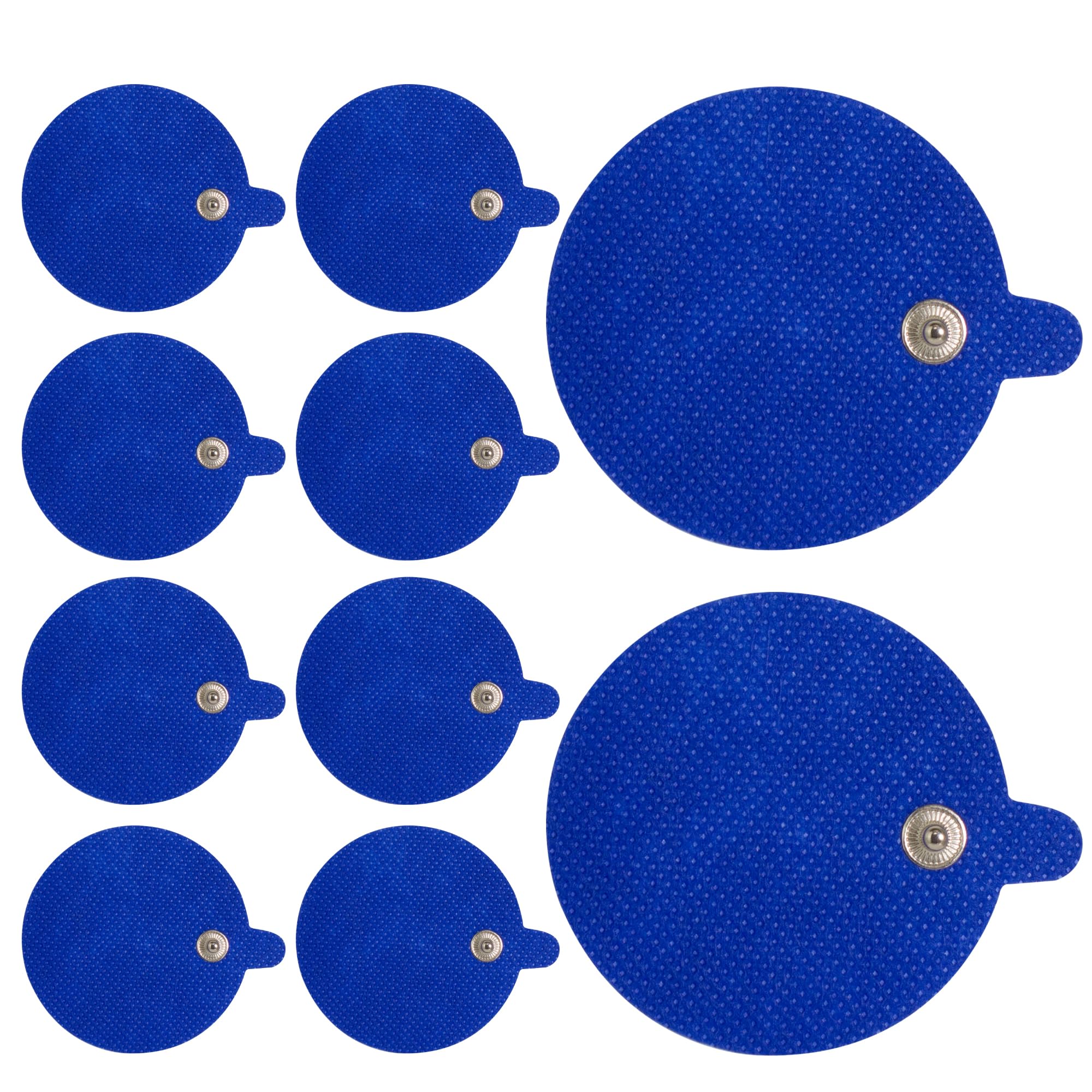 Med-Fit TENS Electrodes - 60mm Round Stud Replacement Pads - Pack of 8 TENS Pads in Total (Blue, 6 cm Round)