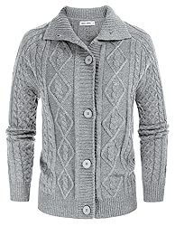 GRACE KARIN Button Down Oersized Cable Knit