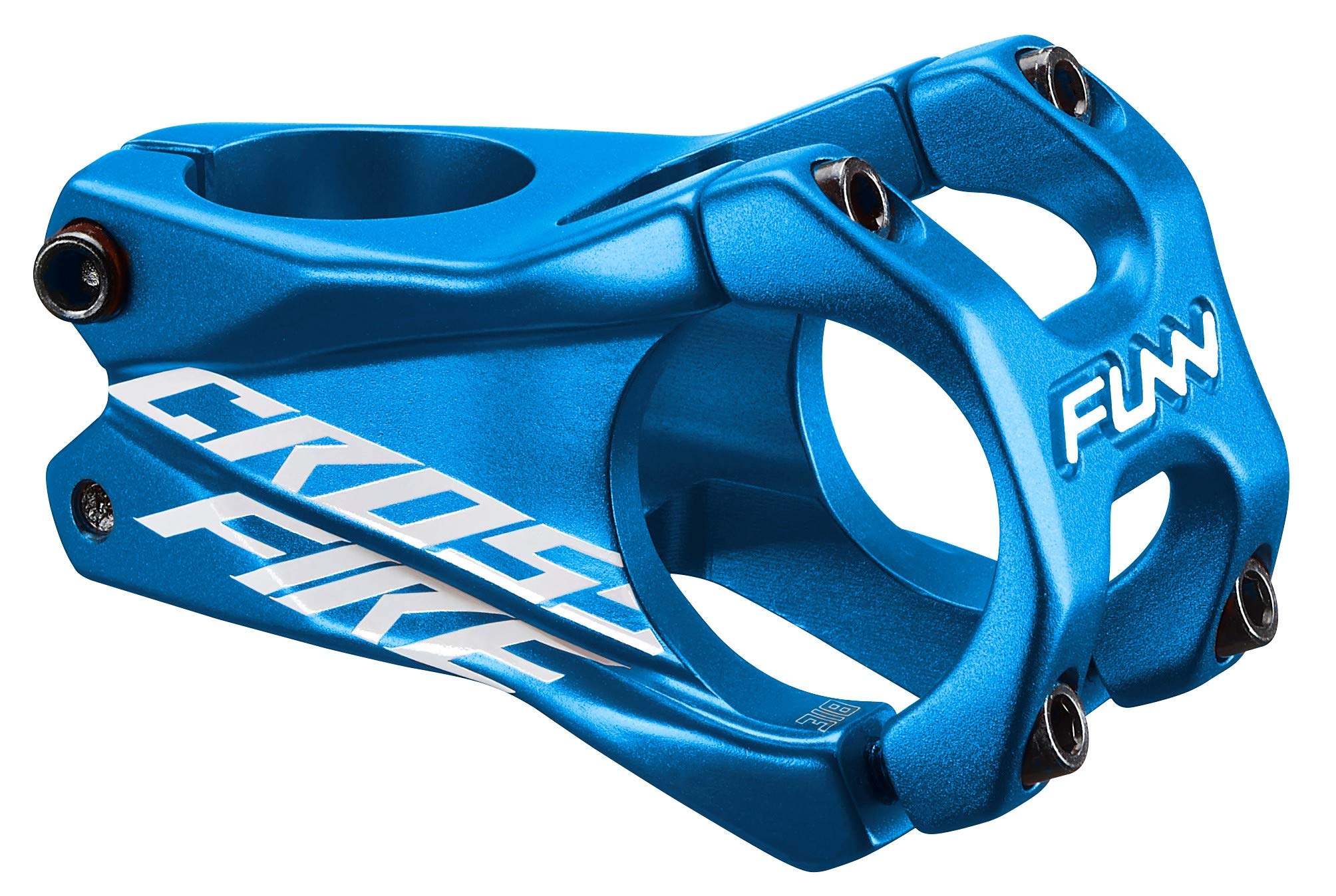 Funn Crossfire Mountain Bike Stem with 31.8mm Bar Clamp - Durable and Lightweight Alloy Bike Stem for Mountain Bike and BMX Bike, Length 50mm stem (Blue)