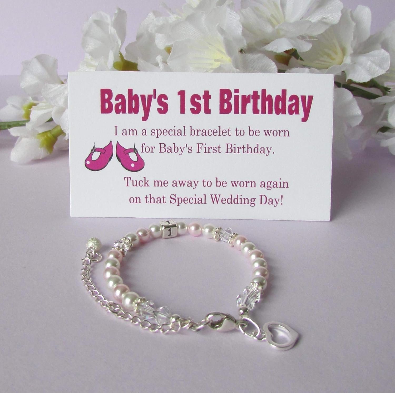 Baby's 1st Birthday Gift Bracelet Baby to Bride