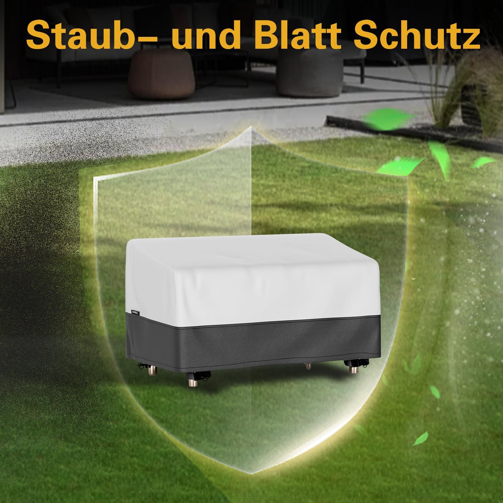 EVRBUL Gartenbank Abdeckung für 2 Sitzer 420D Outdoor-Sofacover mit Luftdüsen 147cm x 82cm x 79cm (58" × 32" × 31") 6