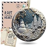 Snowman Ornaments – Cute Funny Christmas Ornament, Snowman Christmas Tree Decorations, for Coworkers, Friends & Family