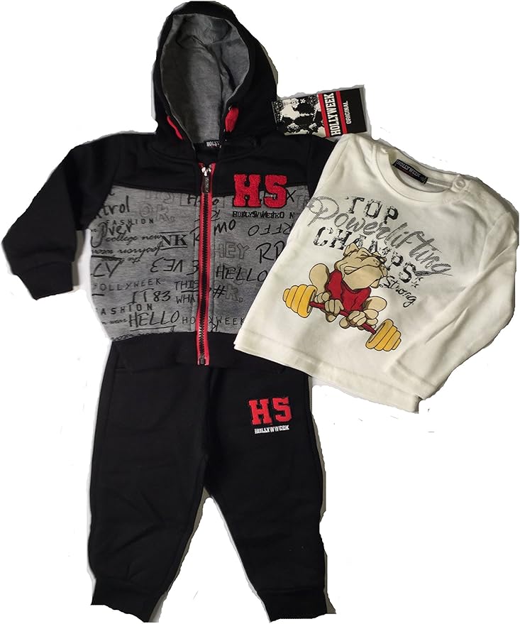 Baby Boy 3 Piece Sweatsuit. Sporty Comfortable Design