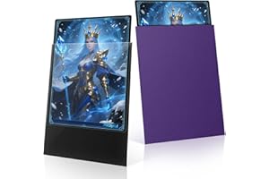 PROIJEUT 200 Pack Card Sleeves, Matte Dual Trading Card Sleeves with Opaque Back & Smooth Shuffle, Tear Resistant Card Protectors for MTG, TCG and Game Cards (Metallic Purple)