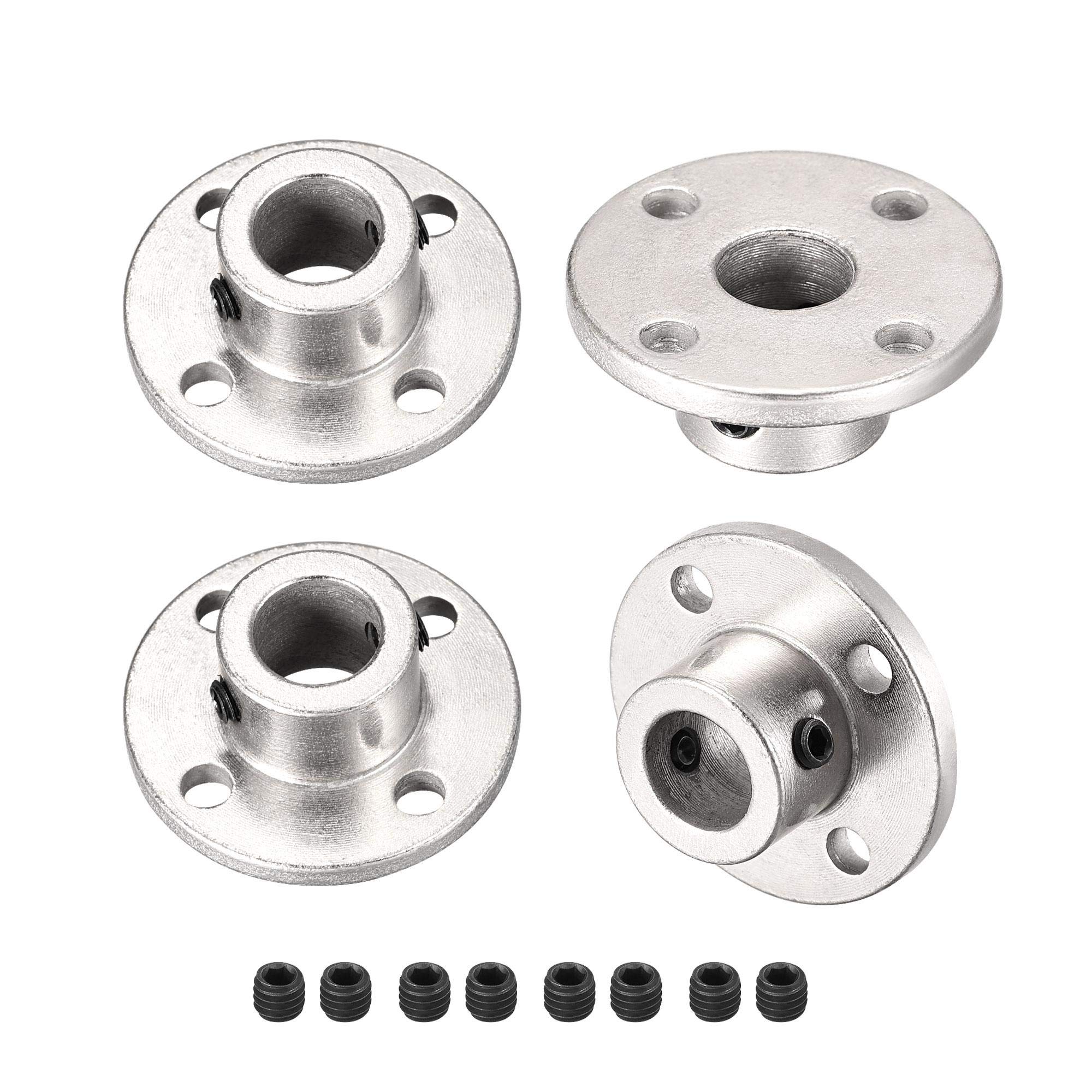 sourcing map 10mm Inner Dia H13D16 Rigid Flange Coupling Motor Guide Shaft Coupler Motor Connector for DIY Parts 4Pcs