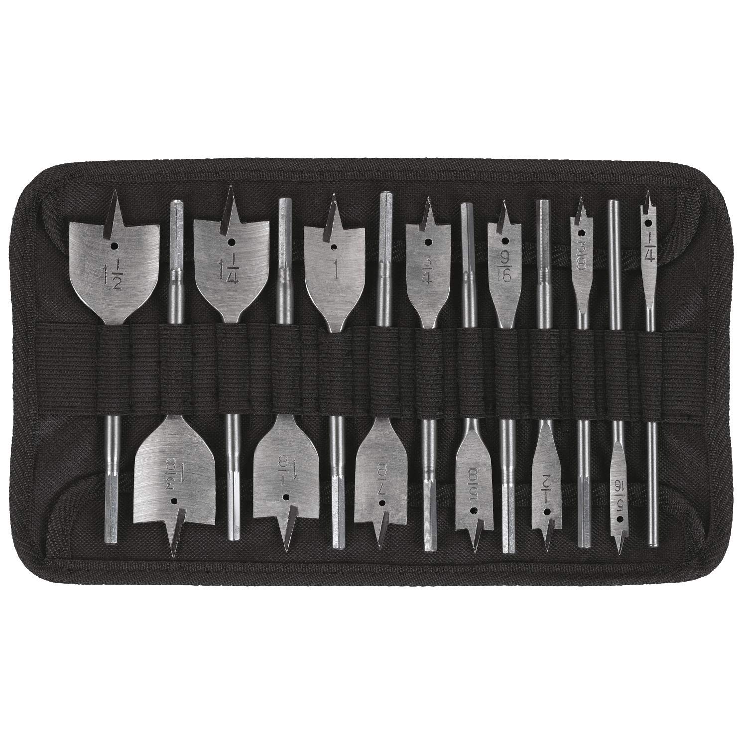 BLACK+DECKER Drill Bit Set, Spade/Paddle, 13-Piece (71-536)