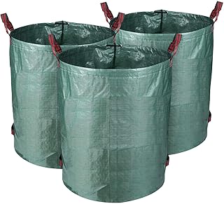 MVPower 3er Gartensack 300L Gartenabfallsack aus robuste PP - selbststehend und faltbar - Abfallsäcke für Gartenabfälle Laub Rasen Pflanz Grünschnitt (3xSäcke)
