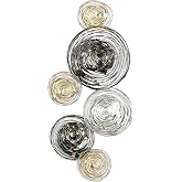 Deco 79 Metal Plate Home Wall Decor Wall Sculpture with Textured Pattern, Wall Art 42" x 1" x 27", Gold