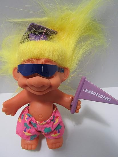 troll doll with yellow hair