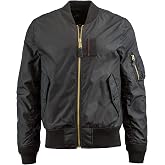 Alpha Industries Men's Ma-1 Skymaster Mid Length Zip Flight Jacket with Pockets