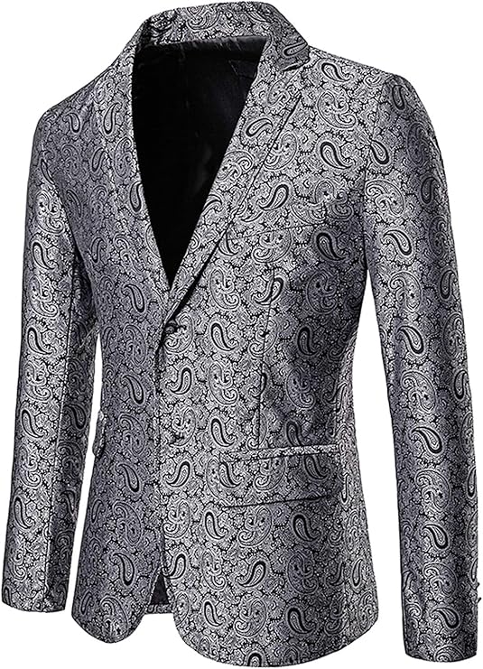 Amazon Whatlees ペイズリー柄 テーラード ジャケットメンズ 長袖 紳士 カジュアル スリム 細身 秋服 コート ジャケット 通販