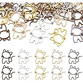 Boutigem 40Pcs Cat Open Back Bezel Charms Cat Blank Hollow Pressed Frame Pendants Hollow Frame Bezel Kitten Charms Pet Animal Resin Casting Pendants for DIY Crafts Earring Keychain Jewelry Making